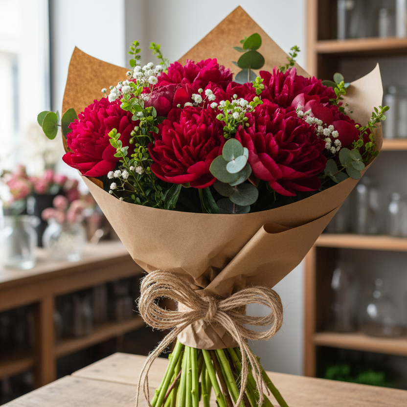 Valentine's Day Peonies - NZ Delivery